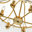 Load image into Gallery viewer, Farmhouze Light-Brass 6-Light Textured Glass Drum Lantern Pendant-Chandelier-Brass-
