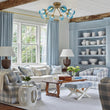Load image into Gallery viewer, Farmhouze Light - Brass 8 - Light Bubble Round Sputnik Semi Flush Mount Light - Ceiling Light - Blue -