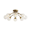 Load image into Gallery viewer, Farmhouze Light - Brass 8 - Light Bubble Round Sputnik Semi Flush Mount Light - Ceiling Light - Crackled -