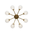 Load image into Gallery viewer, Farmhouze Light - Brass 8 - Light Bubble Round Sputnik Semi Flush Mount Light - Ceiling Light - Crackled -