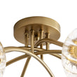 Load image into Gallery viewer, Farmhouze Light - Brass 8 - Light Bubble Round Sputnik Semi Flush Mount Light - Ceiling Light - Ribbed -