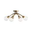 Load image into Gallery viewer, Farmhouze Light - Brass 8 - Light Bubble Round Sputnik Semi Flush Mount Light - Ceiling Light - Ribbed -