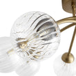 Load image into Gallery viewer, Farmhouze Light - Brass 8 - Light Bubble Round Sputnik Semi Flush Mount Light - Ceiling Light - Ribbed -