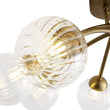 Load image into Gallery viewer, Farmhouze Light - Brass 8 - Light Bubble Round Sputnik Semi Flush Mount Light - Ceiling Light - Ribbed -