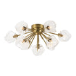 Load image into Gallery viewer, Farmhouze Light - Brass 9 - Light Ice Glass Shade Sputnik Ceiling Light - Ceiling Light - 9 - Light - Brass