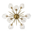 Load image into Gallery viewer, Farmhouze Light - Brass 9 - Light Ice Glass Shade Sputnik Ceiling Light - Ceiling Light - 9 - Light - Brass