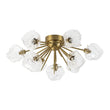 Load image into Gallery viewer, Farmhouze Light - Brass 9 - Light Ice Glass Shade Sputnik Ceiling Light - Ceiling Light - 9 - Light - Brass