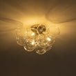 Load image into Gallery viewer, Farmhouze Light - Brass Glass Globe Cluster Bubble Semi - Flush Mount - Ceiling Light - Nickel -