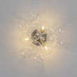Load image into Gallery viewer, Farmhouze Light - Brass Glass Globe Cluster Bubble Semi - Flush Mount - Ceiling Light - Nickel -