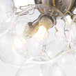 Load image into Gallery viewer, Farmhouze Light - Brass Glass Globe Cluster Bubble Semi - Flush Mount - Ceiling Light - Nickel -