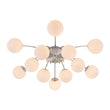 Load image into Gallery viewer, Farmhouze Light - Classic 12 - Light Sputnik Frosted Glass Globe Semi Flush - Ceiling Light - Chrome Ceiling Light -