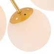 Load image into Gallery viewer, Farmhouze Light - Classic 16 - Light Sputnik Frosted Glass Globe Semi Flush - Ceiling Light - Brass -