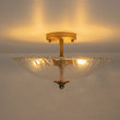 Load image into Gallery viewer, Farmhouze Light - Classic 3 - Light Round Glass Saucer Semi Flush Mount - Ceiling Light - Frosted Glass -