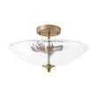 Load image into Gallery viewer, Farmhouze Light - Classic 3 - Light Round Glass Saucer Semi Flush Mount - Ceiling Light - Frosted Glass -