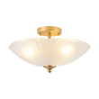 Load image into Gallery viewer, Farmhouze Light - Classic 3 - Light Round Glass Saucer Semi Flush Mount - Ceiling Light - Frosted Glass -