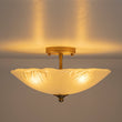 Load image into Gallery viewer, Farmhouze Light - Classic 3 - Light Round Glass Saucer Semi Flush Mount - Ceiling Light - Frosted Glass -