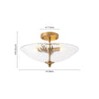 Load image into Gallery viewer, Farmhouze Light - Classic 3 - Light Round Glass Saucer Semi Flush Mount - Ceiling Light - Frosted Glass -