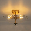 Load image into Gallery viewer, Farmhouze Light - Classic 3 - Light Round Glass Saucer Semi Flush Mount - Ceiling Light - Frosted Glass -