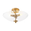 Load image into Gallery viewer, Farmhouze Light - Classic 3 - Light Round Glass Saucer Semi Flush Mount - Ceiling Light - Frosted Glass -