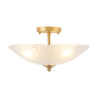 Load image into Gallery viewer, Farmhouze Light - Classic 3 - Light Round Glass Saucer Semi Flush Mount - Ceiling Light - Frosted Glass -