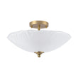 Load image into Gallery viewer, Farmhouze Light - Classic 3 - Light Round Glass Saucer Semi Flush Mount - Ceiling Light - Frosted Glass -