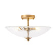 Load image into Gallery viewer, Farmhouze Light - Classic 3 - Light Round Glass Saucer Semi Flush Mount - Ceiling Light - Frosted Glass -
