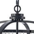 Load image into Gallery viewer, Farmhouze Light - Classic Black Candle Style Round Crystal Lantern Pendant - Chandelier - Black -