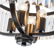 Load image into Gallery viewer, Farmhouze Light - Classic Black Candle Style Round Crystal Lantern Pendant - Chandelier - Black -