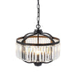 Load image into Gallery viewer, Farmhouze Light - Classic Black Candle Style Round Crystal Lantern Pendant - Chandelier - Black -