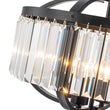 Load image into Gallery viewer, Farmhouze Light - Classic Black Candle Style Round Crystal Lantern Pendant - Chandelier - Black -
