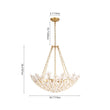 Load image into Gallery viewer, Farmhouze Light - Classic Luxury Crystal Flower Gold Basin Chandelier - Chandelier - Brass -