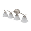 Load image into Gallery viewer, Farmhouze Light - Classic Nickel 3 - Light Marble Glass Shade Vanity Wall Light - Wall Sconce - 3 Bulbs -