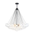 Load image into Gallery viewer, Farmhouze Light - Cluster Bubble Clear Striped Glass Globe Chandelier - Chandelier - Swirled Striped Pattern -