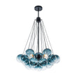 Load image into Gallery viewer, Farmhouze Light - Cluster Colored Tinted Glass Globe Bubble Chandelier - Chandelier - Gray -