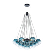 Load image into Gallery viewer, Farmhouze Light - Cluster Colored Tinted Glass Globe Bubble Chandelier - Chandelier - Gray -