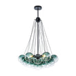 Load image into Gallery viewer, Farmhouze Light - Cluster Colored Tinted Glass Globe Bubble Chandelier - Chandelier - Gray -