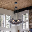 Load image into Gallery viewer, Farmhouze Light - Cluster Colored Tinted Glass Globe Bubble Chandelier - Chandelier - Gray -