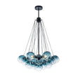Load image into Gallery viewer, Farmhouze Light - Cluster Colored Tinted Glass Globe Bubble Chandelier - Chandelier - Gray -