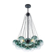 Load image into Gallery viewer, Farmhouze Light - Cluster Colored Tinted Glass Globe Bubble Chandelier - Chandelier - Gray -