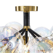 Load image into Gallery viewer, Farmhouze Light - Contemporary Clear Rainbow Glass Cluster Bubble Ceiling Light - Ceiling Light - Black -