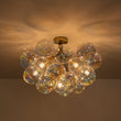 Load image into Gallery viewer, Farmhouze Light - Contemporary Clear Rainbow Glass Cluster Bubble Ceiling Light - Ceiling Light - White -