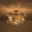 Load image into Gallery viewer, Farmhouze Light - Contemporary Clear Rainbow Glass Cluster Bubble Ceiling Light - Ceiling Light - White -
