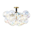 Load image into Gallery viewer, Farmhouze Light - Contemporary Clear Rainbow Glass Cluster Bubble Ceiling Light - Ceiling Light - White -