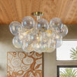 Load image into Gallery viewer, Farmhouze Light - Contemporary Clear Rainbow Glass Cluster Bubble Ceiling Light - Ceiling Light - White -