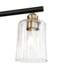 Load image into Gallery viewer, Farmhouze Light - Contemporary Clear Striped Glass Shade Linear Island Chandelier - Chandelier - 5 Bulbs -