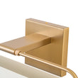 Load image into Gallery viewer, Farmhouze Light - Cream White Linear Metal Vanity Light Picture Lamp - Wall Sconce - White + Brass -