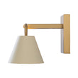Load image into Gallery viewer, Farmhouze Light - Cream White Linear Metal Vanity Light Picture Lamp - Wall Sconce - White + Brass -