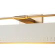 Load image into Gallery viewer, Farmhouze Light - Cream White Linear Metal Vanity Light Picture Lamp - Wall Sconce - White + Brass -