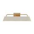 Load image into Gallery viewer, Farmhouze Light - Cream White Linear Metal Vanity Light Picture Lamp - Wall Sconce - White + Brass -