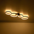 Load image into Gallery viewer, Farmhouze Light - Dimmable LED 4 - Light Black Circle Semi Flush Mount - Ceiling Light - Black -